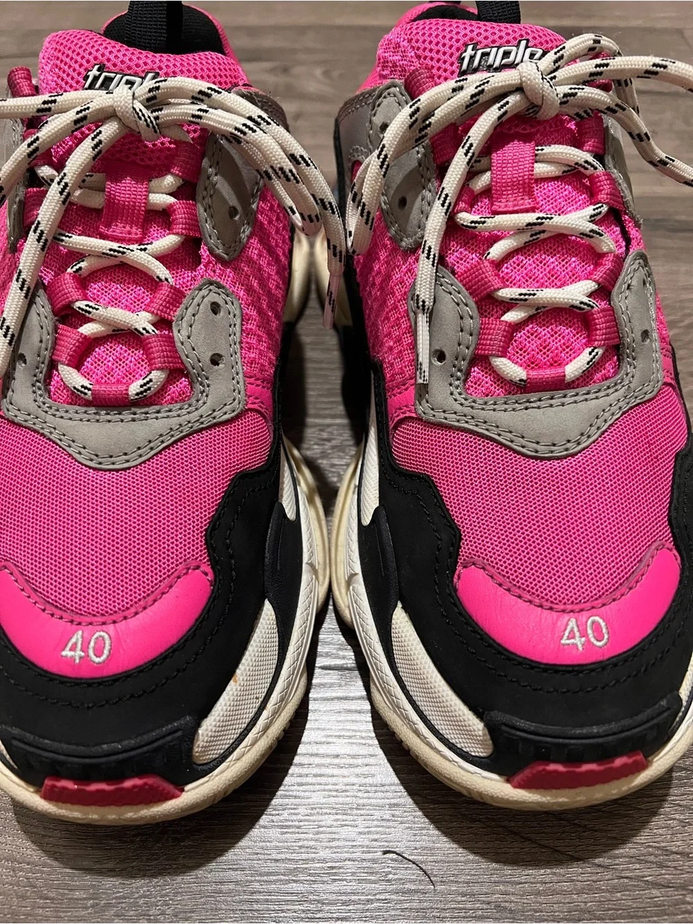 Balenciaga Triple S Neon Pink Sneakers